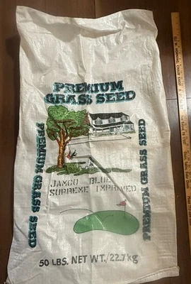 Bolsa de lona de semillas de hierba premium 50 libras. Foto 1 de 4