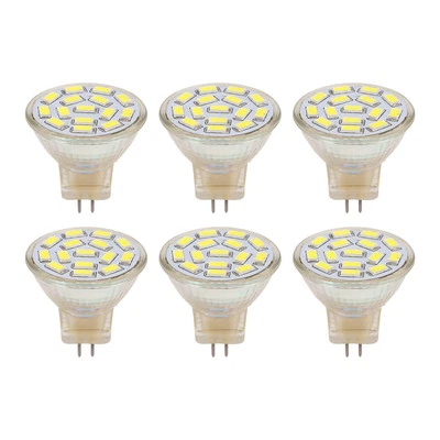 (12V 3W White Light 6000K)6Pcs GU4 LED Bulb 270LM 15LED Energy Saving Light US - Image 1 of 4