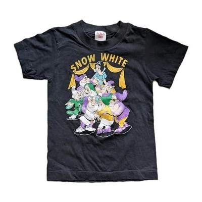 Camisa vintage Disney Blancanieves para niños - negra, puntada única - A.A.A. BYC - 3T? Foto 1 de 4