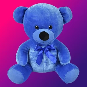 Blauer Buntstift Bär Plüsch - Bild 1 von 1