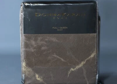 DONNA KARAN HOME SANCTUARY COLLECTION MINK Rayon & Cotton QUEEN Duvet Cover - Image 1 of 3
