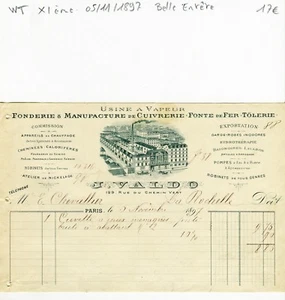 Paris XI ème 129 Rue du Chemin Vert - Belle Entête d'une Fonderie du 05/11/1897 - Photo 1/1
