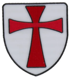 Knights Templar Shield Patch- 3x4 inch - P4124 - Picture 1 of 5