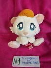 Trudi , Peluche-Pupazzo Chat (N1) Grands Yeux Blanc Et Orange Made In Italy