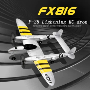 FX-816 WWII P38 Avión 2.4G 2CH RC Avión Avión 430mm Caza planeador Juguetes - Imagen 1 de 12