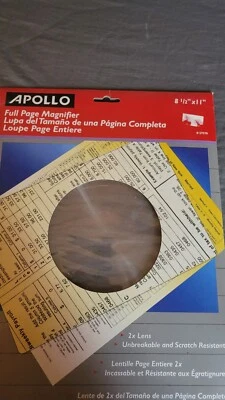 Lupa Apollo Full Page 2X Lente Irrompible y Resistente a los Arañazos Alta Potencia Foto 1 de 4