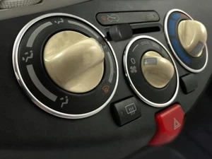 For Nissan Micra K12 02-10 Polished Aluminium Heater A/C Control Surrounds Rings - Picture 1 of 7