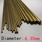 1pcs 100mm-300mm Length 6.35mm Diameter Brass Rod Solid Round Bar Straight Stick