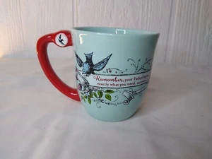 Tazza da tè caffè Dayspring 8 oz Bibbia Scrittura versetto Matteo 6:8 Blue Birds - Foto 1 di 7