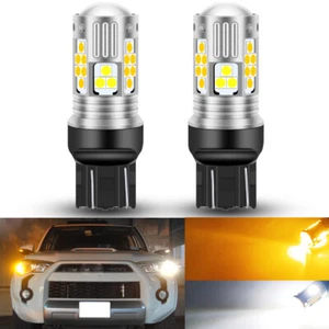 2Pcs Switchback 7443 36SMD LED Turn Signal Light DRL Bulbs For Toyota 4Runner - Picture 1 of 12