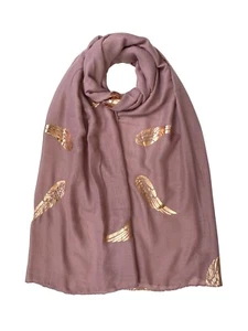Angel Wing Foil Print Women Scarf  Wrap Shawl Stole Pashmina Soft New Scarves - Picture 1 of 7