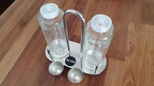 Alessi Essig- und Ölgestell aus Glas und Edelstahl - Bild 1 von 1