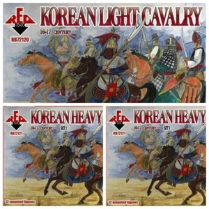 Bundle lot of Red Box Korean Heavy Cavalry XVI-XVII 72120+72121+72122 1/72 scale - Imagen 1 de 11