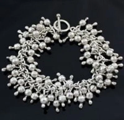 Pulsera SILPADA Cha Cha 925 Plata Esterlina Bola Cuentas Cierre Palanca B0919  Foto 1 de 4