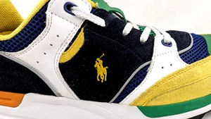 POLO RALPH LAUREN Para hombres Trackster 200 Zapatos EE. UU. 10/43 Zapatillas Coloridas Usadas en Excelente Condición * - Imagen 1 de 12
