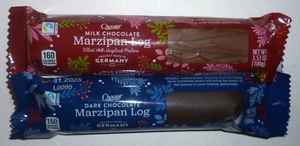 Milk Chocolate Hazelnut Praline/Dark Chocolate Marzipan Log 3oz, Made In Germany - Picture 1 of 4