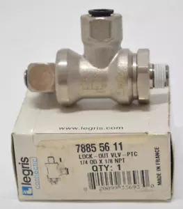 Legris 7885 56 11 Lockout Valve 1/8 in NPT, 1/4 in Tube Outlet Size, 145 psi Max - Picture 1 of 4