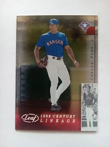 2002 Leaf Carlos Pena #48Century Lineage #d/100 Rangers Free Ship!! - Bild 1 von 2