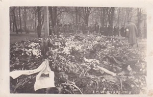 Orig WWI RPPC Photo Postcard FINNISH CIVIL WAR GRAVES HELSINKI 1918 FINLAND 720a - Picture 1 of 2