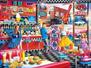Jigsaw Puzzle Americana Good Times Diner 550 pieces NEW Juke Box Rocking Dance - Picture 1 of 1