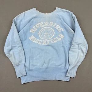 Vintage 50s Champion Running Man Riverside Collegiate Crewneck Sweatshirt Sz M - Picture 1 of 14