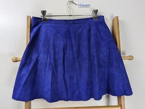 Love Leather Purple Leather Suede Mini Skirt Size S - Picture 1 of 7