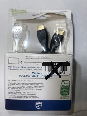 Philips 10' Basic HDMI High Speed Cable with Ethernet - Black - Image 1 of 2