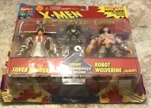 Toy Biz X-Men 1994 nuevo sin usar, en caja edición especial metálica Silver Samurai + Wolverine - Imagen 1 de 2