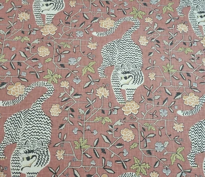 Theodore in Rosemadder BTY Richloom 55% Linen / 45% Rayon 54" Wide Tiger - Image 1 of 2