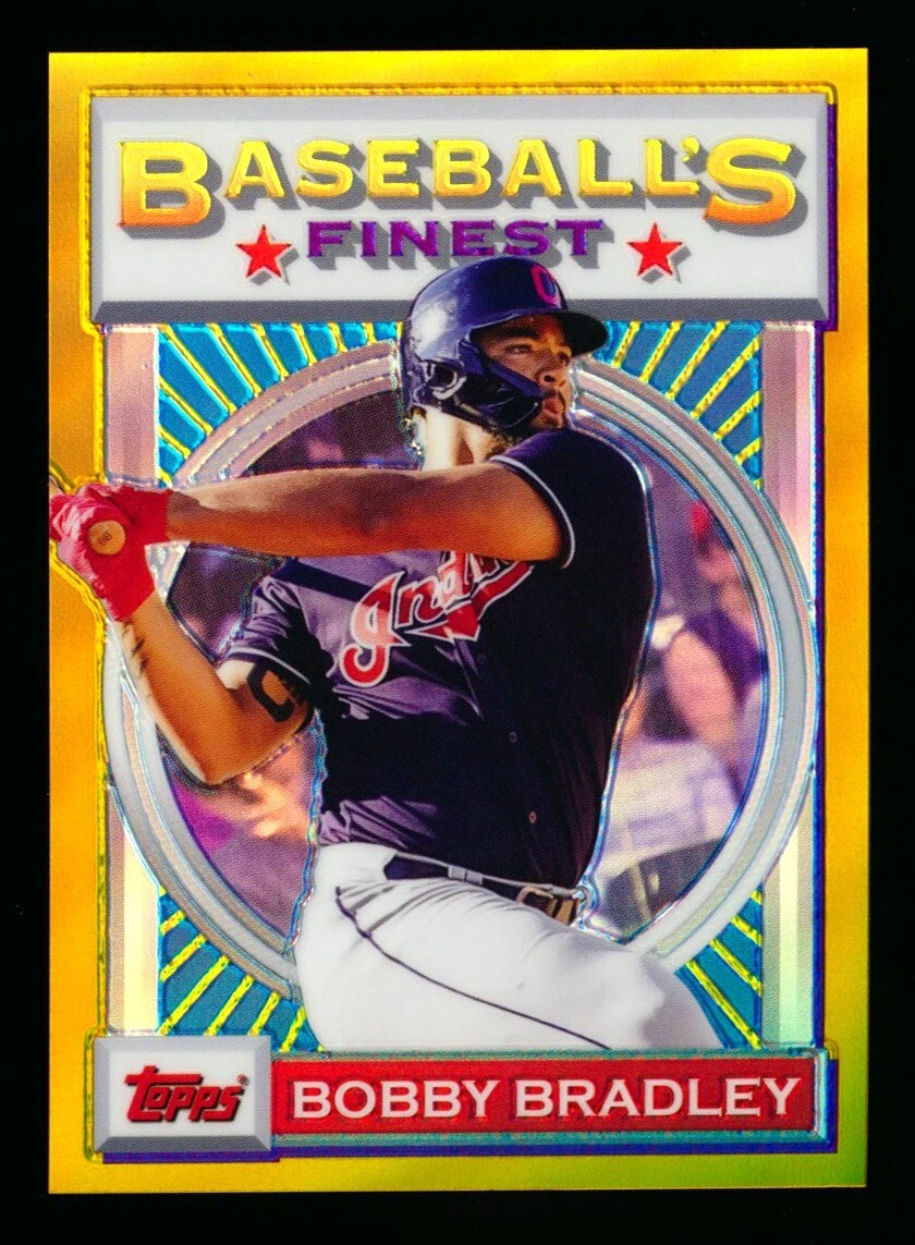 2020 TOPPS FINEST FLASHBACKS BOBBY BRADLEY 1993 GOLD REFRACTOR INDIANS #45/50!