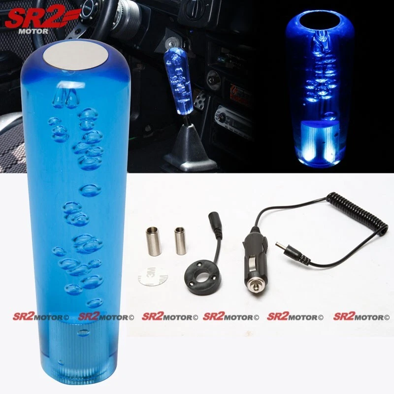 Perilla de cambio LED azul 150 mm cristal diamante VIP JDM burbuja palanca de cambios Foto 1 de 1