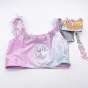 Disney NWT Girl’s 7/8 Pink Frozen Elsa Swimsuit Swim Top - Picture 1 of 4