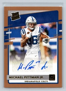 2020 Panini Donruss - Rated Rookie Bronze Auto #322 Michael Pittman Jr (RC,AU) - Bild 1 von 2