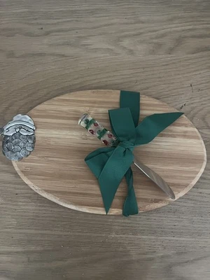 Mud Pie Home Tablero de Quesos Papá Noel Esparcidor Fiesta Juego de Servir Vacaciones Foto 1 de 4