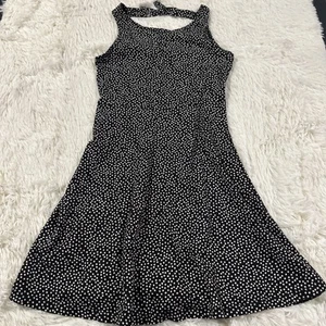 Old Navy prendisole nero a pois per bambina L 10/12 senza maniche - Foto 1 di 10