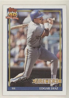 1991 Topps Edgar Diaz (B* Before Copyright; Bold 40th Anniversary Logo) #164 - Image 1 of 2