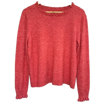 Suéter Sundance con Volantes para Mujer M Coral Mezcla de Lana Tejido Femenino Preppy Foto 1 de 4