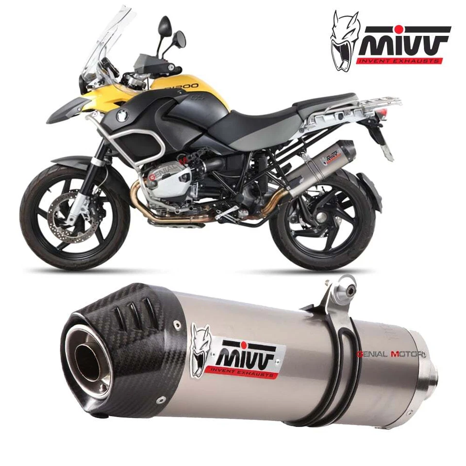Mivv Oval Échappement Homologué Titane pour BMW R1200gs 2012