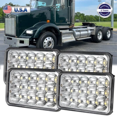 4x Faros LED 4x6"" Fit Freightliner FLC/D Classic XL DOT Aprobados haz HI-LO Foto 1 de 4