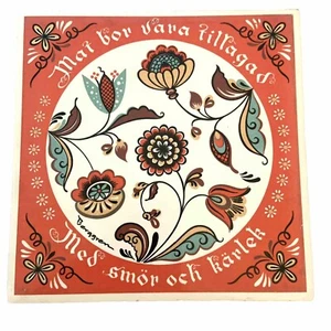 Vintage RARE Berggren Trayner 6” Ceramic Tile Trivet Hanging Swedish Folk Art - Picture 1 of 3