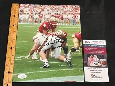 Foto de fútbol americano autografiada a mano por Chris Weinke de 8x10" certificado de autenticidad JSA AA Foto 1 de 3