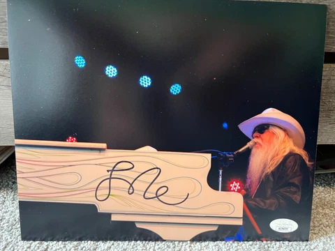 Leon Russell signed JSA COA 8x10 piano Elton John rock hall bas psa Cover