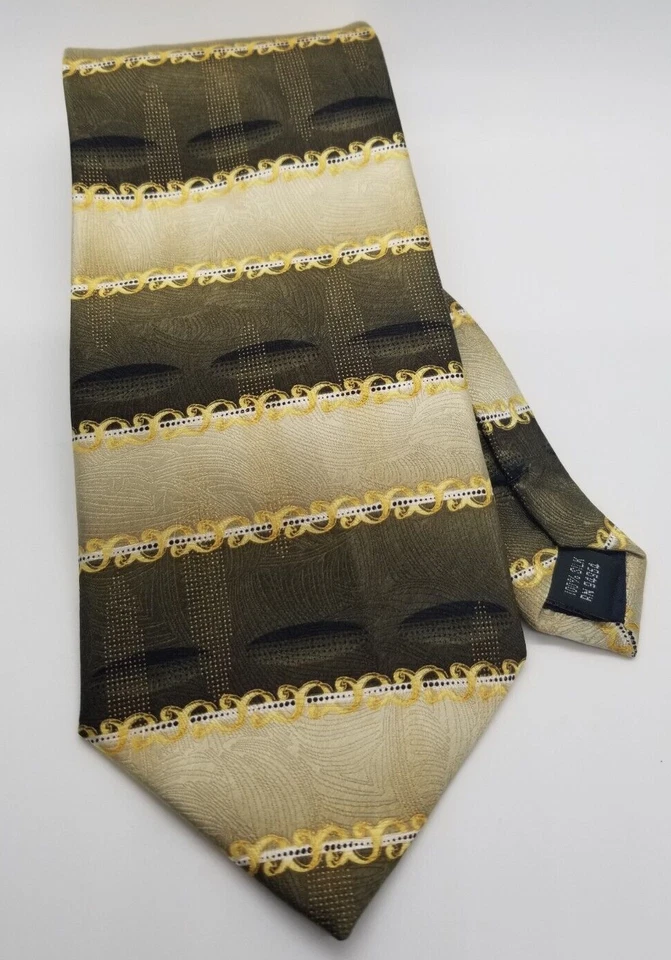 Men's Tie BOSTON TRADERS 100% Silk Necktie Classic Designer Vintage - Image 1 of 4