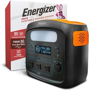 Energizer 960W MAX Portable Power Station, LiFePO4, Solar Generator, 110V/700W - Picture 1 of 8