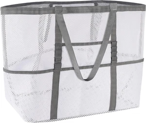 Ayieyill Mesh Beach Bag Tote Bag for Women, Foldable Swim Large Beach Tote Bag w - Picture 1 of 12