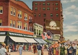 Vintage 1949’s Boardwalk Atlantic City NJ ~ Mc Crorys Exide Postcard M2 - Picture 1 of 3