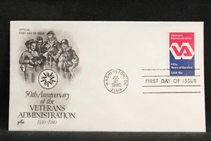 USPS FDC #1825 1980 15c Veterans Administration ArtCraft ST542  - Picture 1 of 3