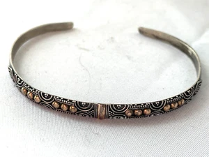 BRAZALETE DE COLECCIÓN BALI PLATA ESTERLINA Y ORO 18K 7gr - ENVÍO GRATUITO - Imagen 1 de 2