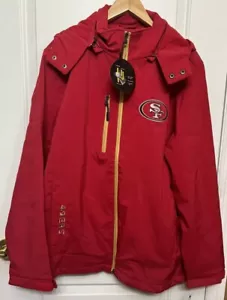 Giacca con cappuccio ufficiale NFL San Fran 49'ers adulto taglia large nuova con etichette - Foto 1 di 12