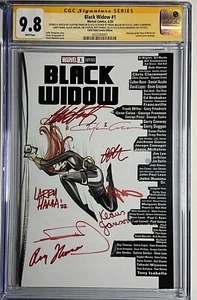 Black Widow #1 CGC SS 9.8 signed 8x FRANK MILLER, Starlin, Claremont, Skyline NM - Bild 1 von 3